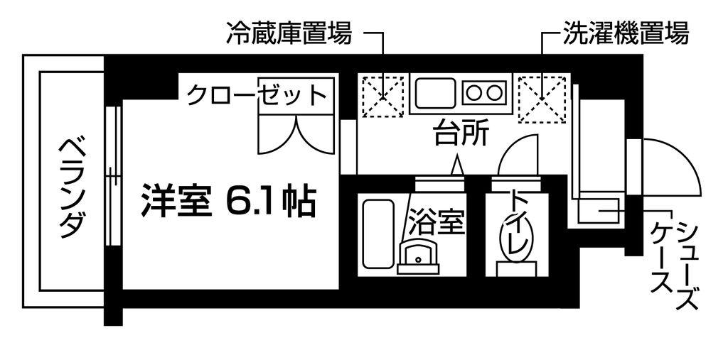 NASIC東上野(ワンルーム/8階)の間取り写真