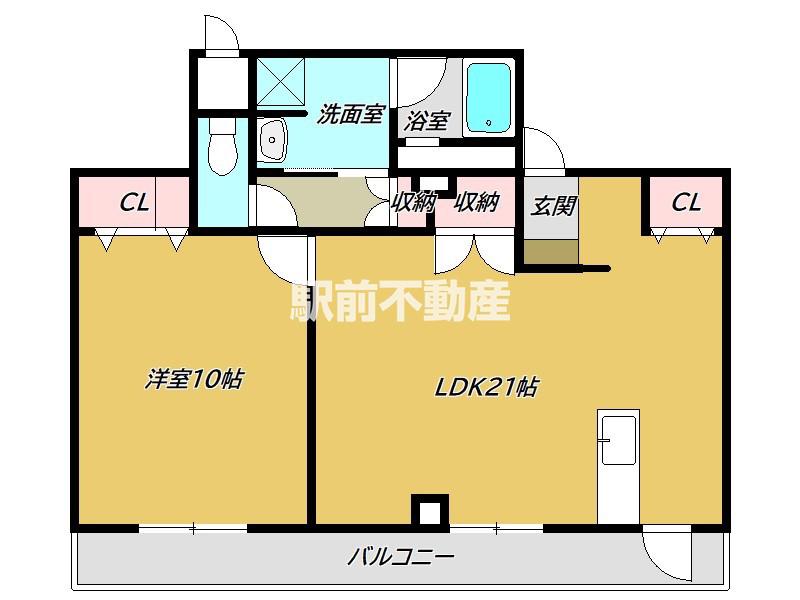 響きの森ガーデン(1LDK/3階)の間取り写真