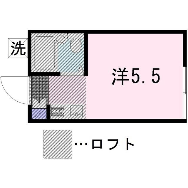 スカーレットプラザ1(ワンルーム/2階)の間取り写真
