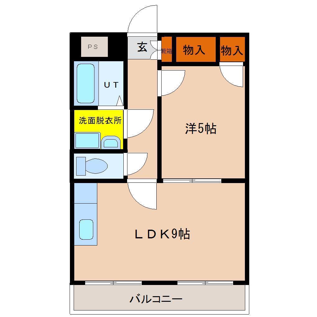 グランツ・ソワ(1LDK/1階)の間取り写真