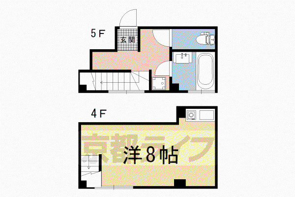 RーGRANTS大宮五条(ワンルーム/5階)の間取り写真