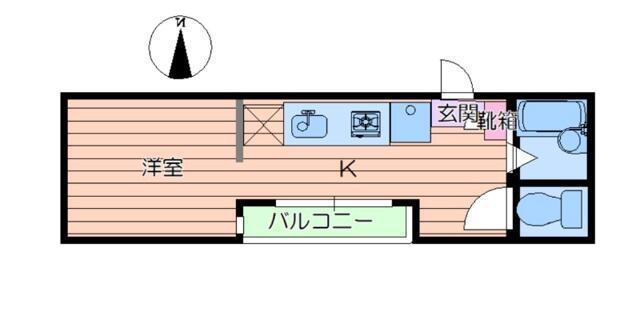 アネシス・ロジェ(ワンルーム/1階)の間取り写真