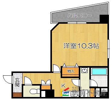 G-ONE室見STATION(1K/5階)の間取り写真