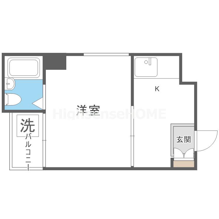 サンプラザ京橋(1K/3階)の間取り写真
