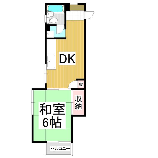 七瀬中町ホームズ(1DK/3階)の間取り写真