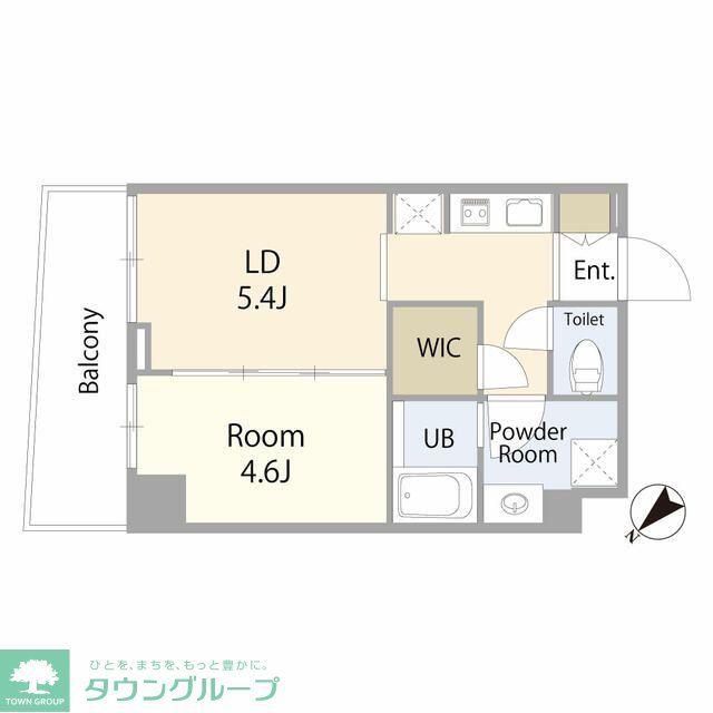 ECUME川崎(1LDK/5階)の間取り写真