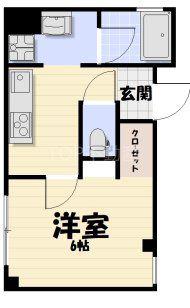 LIKE本町(1K/3階)の間取り写真