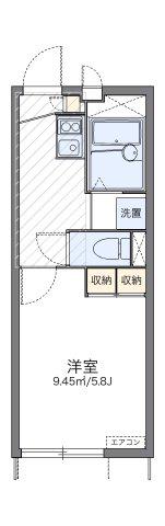 レオパレス七国レオン(1K/1階)の間取り写真