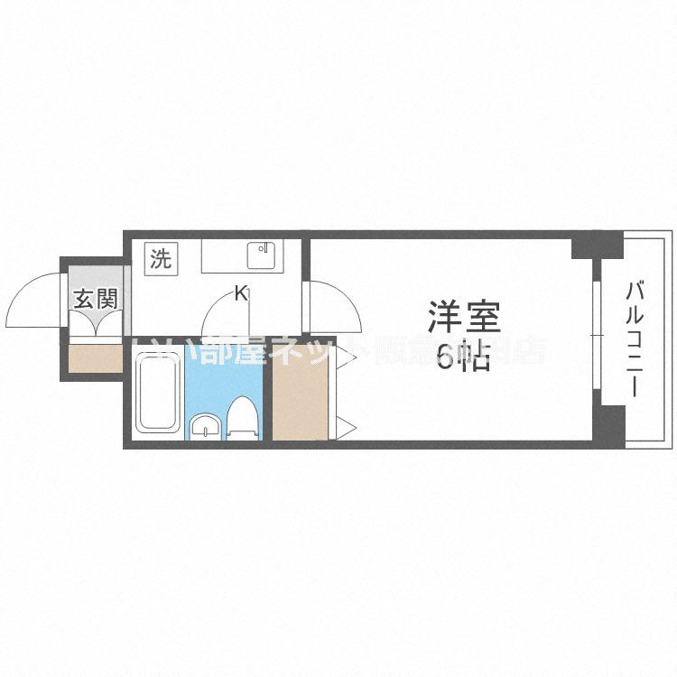 エスリード北梅田第2(1K/9階)の間取り写真