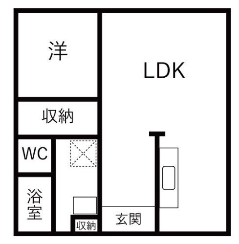 リアライズ木曽川(1LDK/6階)の間取り写真
