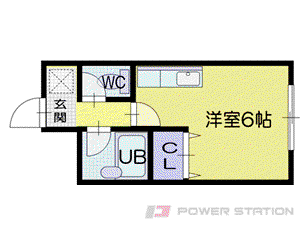 ステーションハイツ(ワンルーム/5階)の間取り写真