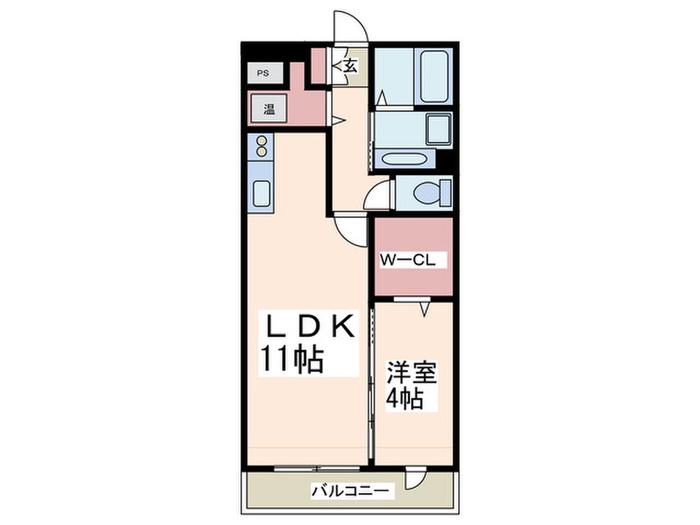 Kコート・セレーナ(1LDK/2階)の間取り写真