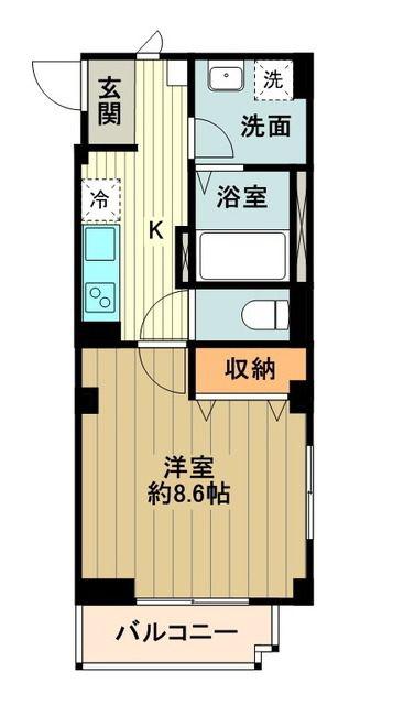 GENESIS(1K/3階)の間取り写真