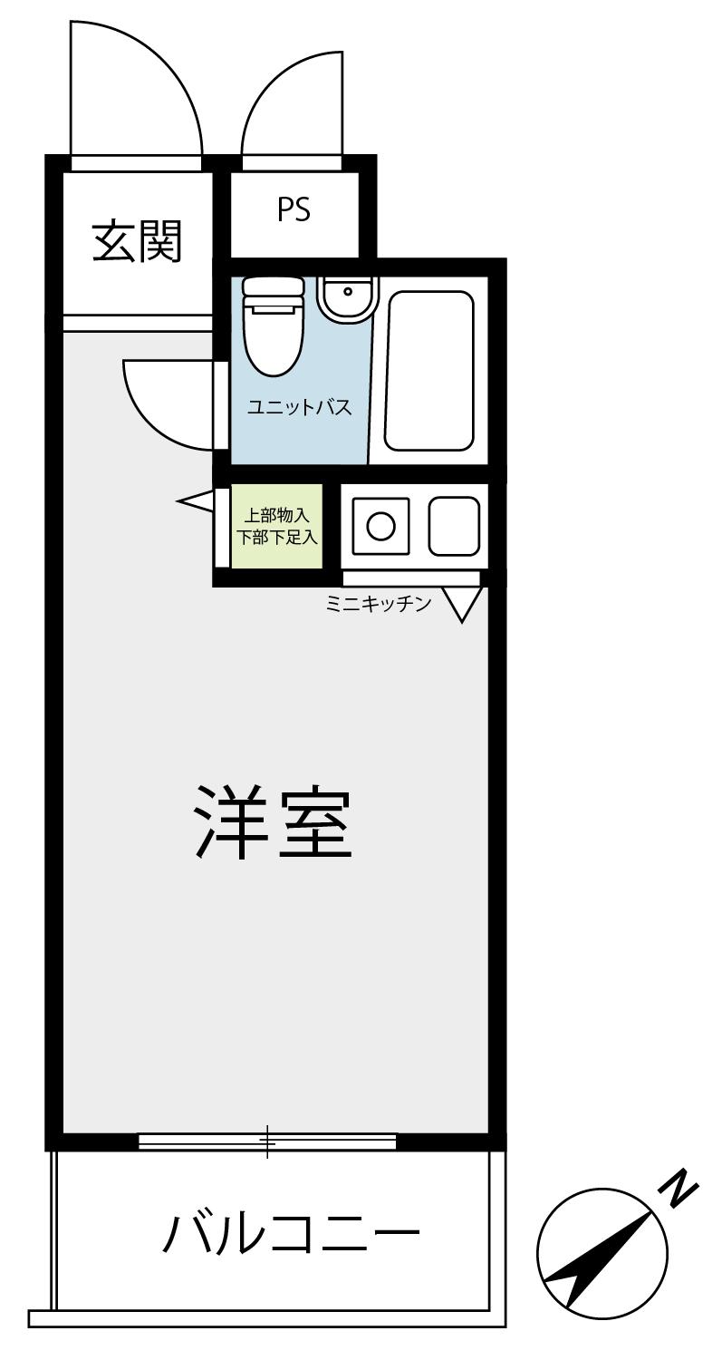 日興パレス池袋PARTII(ワンルーム/4階)の間取り写真