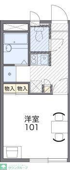 レオパレス湘南深沢(1K/2階)の間取り写真
