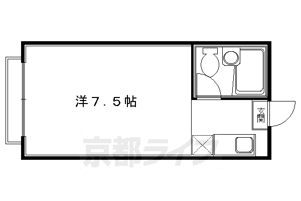 佐々木マンション(1K/2階)の間取り写真