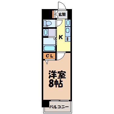 ARTIZA上前津(1K/9階)の間取り写真