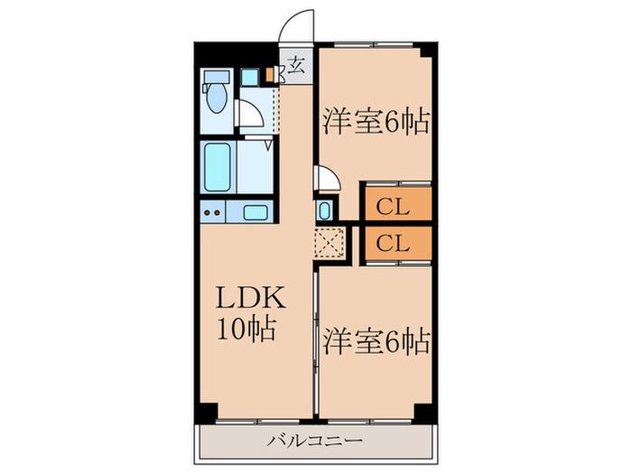 PRATIQUE SAGINOMIYA(2LDK/2階)の間取り写真