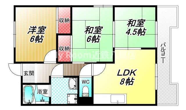 ミラーハイツタバタ(3LDK/3階)の間取り写真