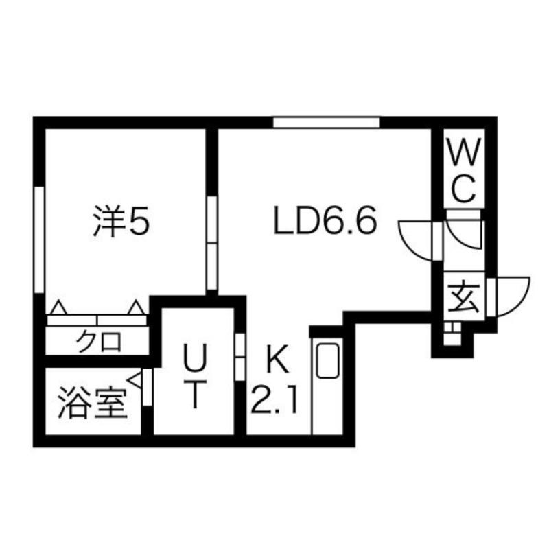 GENTILE(1LDK/1階)の間取り写真