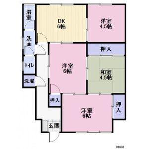 杉山ハイツ(4DK/1階)の間取り写真