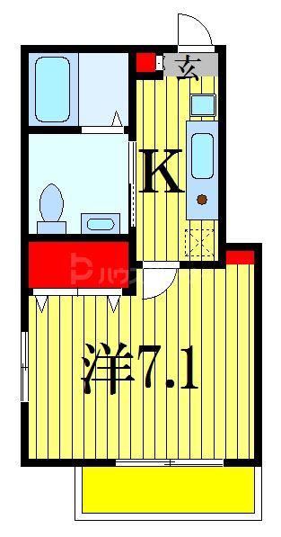 ピアンタ鬼越(1K/2階)の間取り写真