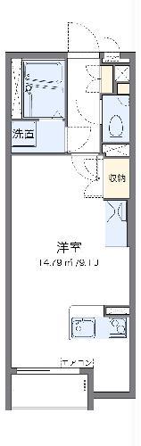 ミランダカーサ カルマK(ワンルーム/1階)の間取り写真