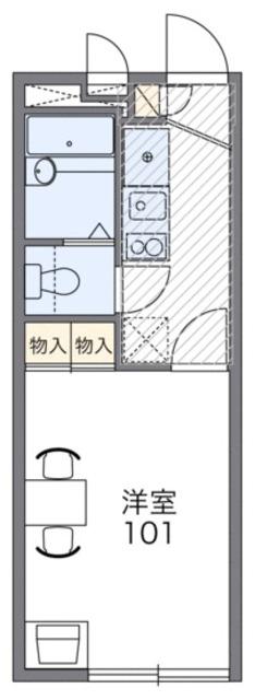 レオパレス山崎85(1K/3階)の間取り写真