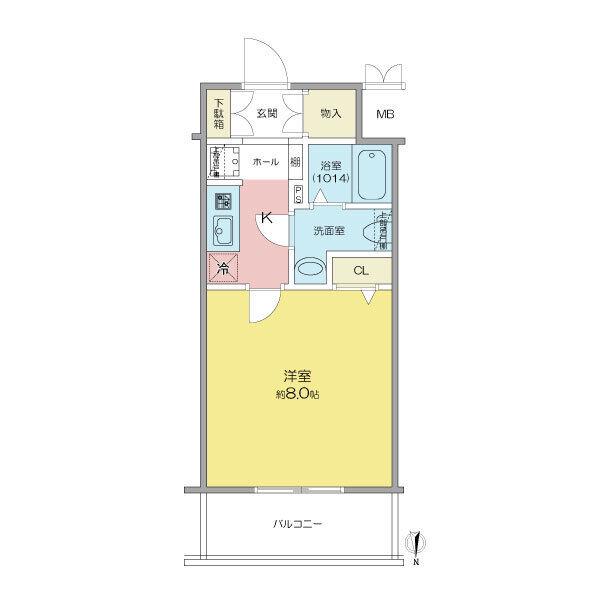 SHOKEN RESIDENCE名古屋サウス(1K/3階)の間取り写真