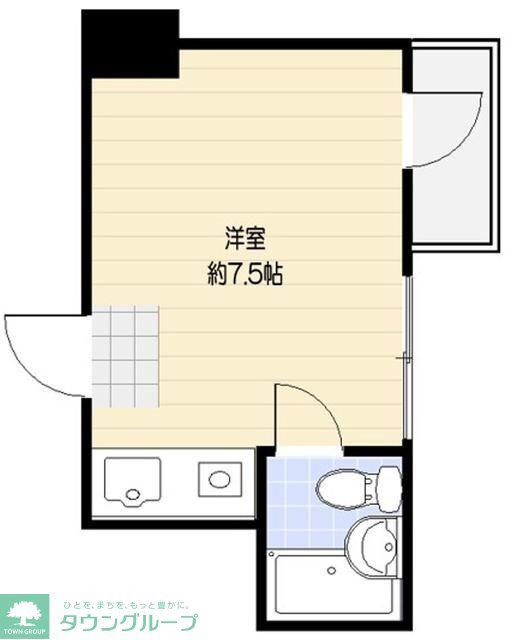 サンパレス新宿(ワンルーム/8階)の間取り写真