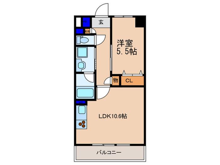 アルバグランデ M(1LDK/1階)の間取り写真