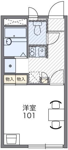 レオパレス徳島(1K/2階)の間取り写真
