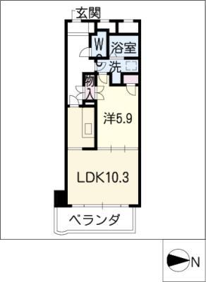 グランドステージ丸の内(1LDK/11階)の間取り写真