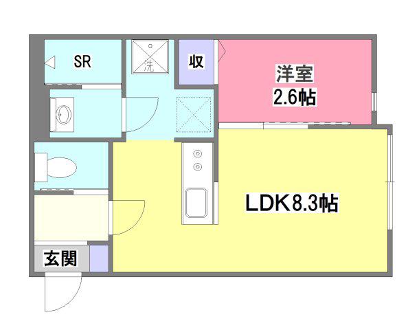 KEIAI RESIDENCE 秋津(1LDK/1階)の間取り写真