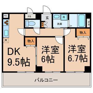 ロイヤル寿(2DK/3階)の間取り写真