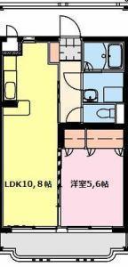 アリエス大町(1LDK/3階)の間取り写真
