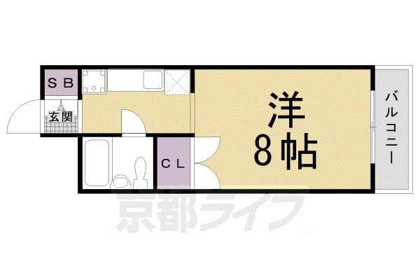 MERCURIO KIOTO(1K/4階)の間取り写真