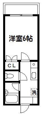 ル・シーク新井(1K/3階)の間取り写真