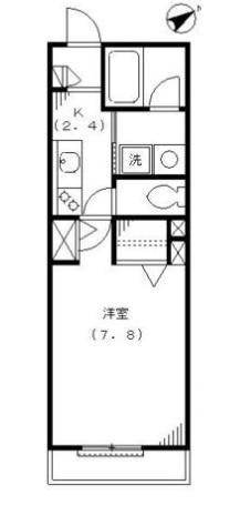 AF アサヒシャルマン(1K/1階)の間取り写真
