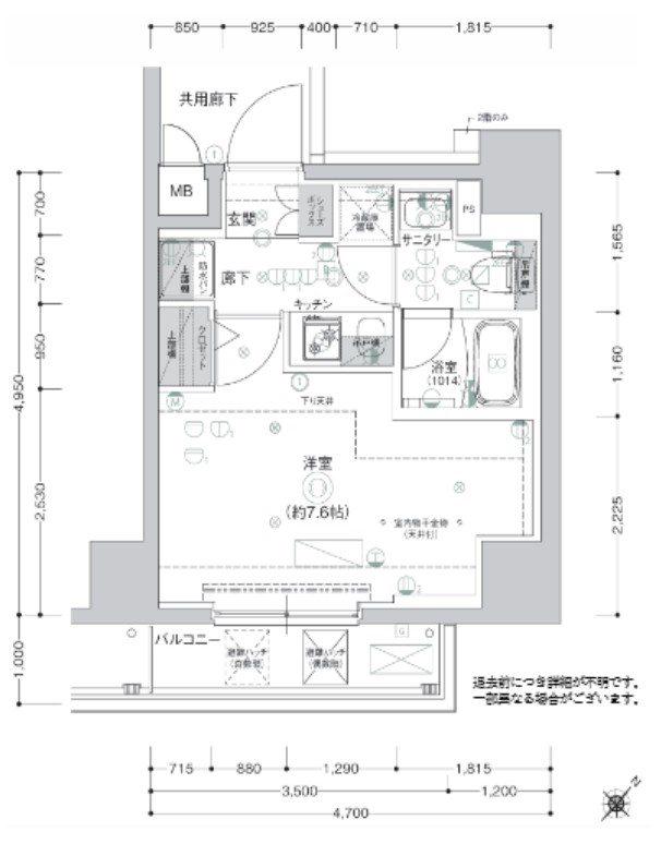 CREST TAPP新横浜(1K/8階)の間取り写真