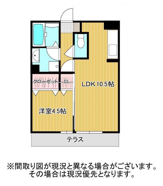 ソレイユ(1LDK/3階)の間取り写真