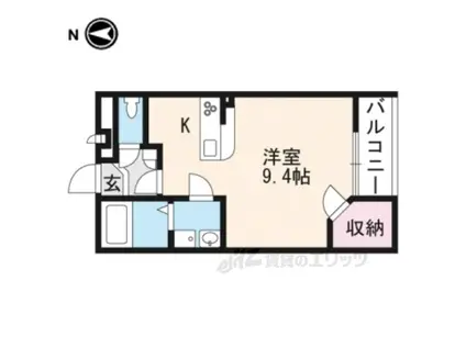 レオネクストエクレール北今市(1K/3階)の間取り写真