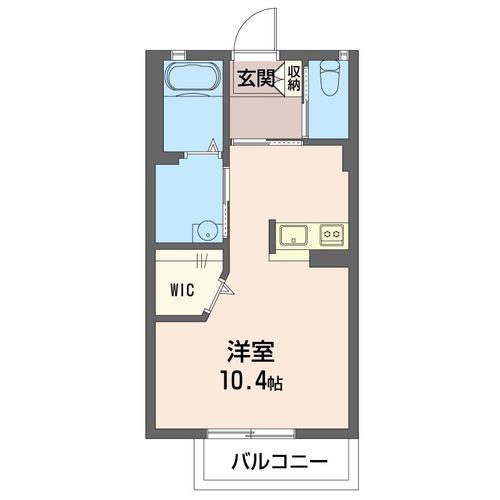 エトワールB(ワンルーム/2階)の間取り写真
