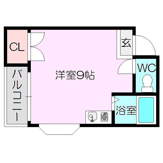 モアメゾン2(ワンルーム/2階)の間取り写真