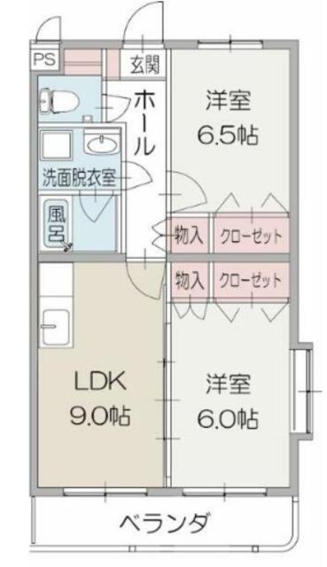 スプランディード(2LDK/2階)の間取り写真