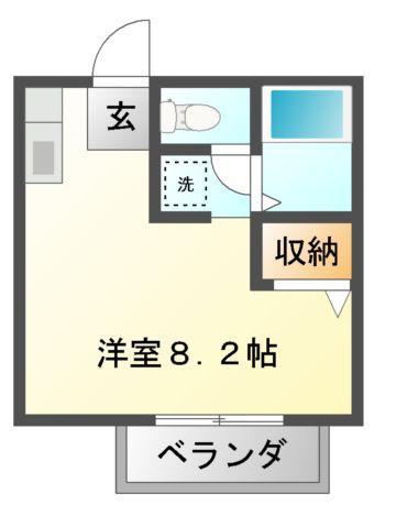 リバティーワダ(ワンルーム/2階)の間取り写真
