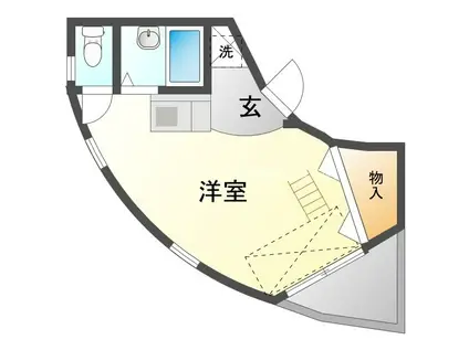 ル・リシャールI(ワンルーム/1階)の間取り写真