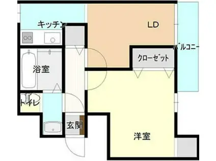 レジェンドII(1LDK/1階)の間取り写真