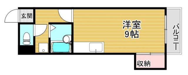 レジデンス西庄(1DK/2階)の間取り写真