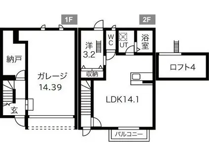 ミッレミリア(1LDK/1階)の間取り写真